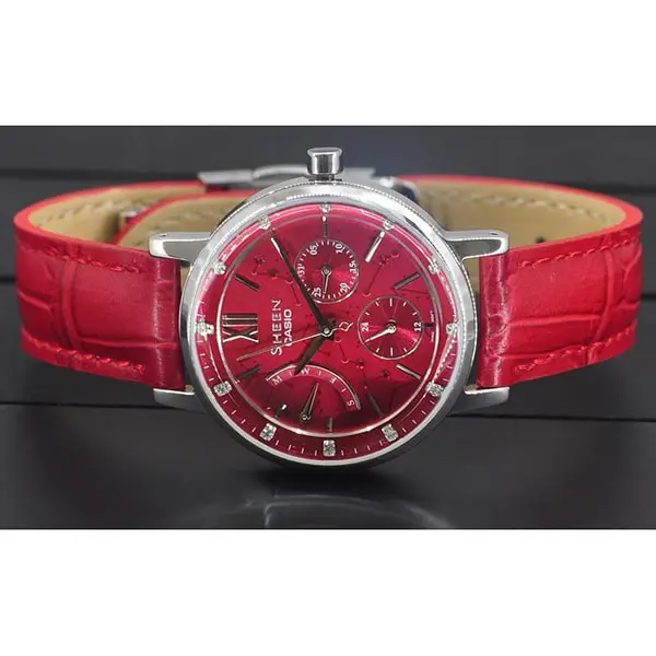 Đồng hồ nữ Casio Sheen SHE-3028L-4AUDR màu đỏ quyến rũ