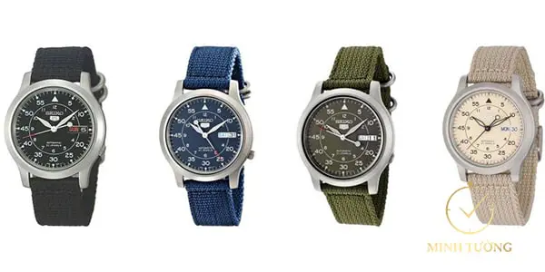 Đồng hồ Seiko 5 Army với phiên bản 4 màu