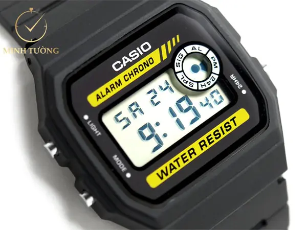 Đồng hồ Casio F94W điều chỉnh đơn giản chỉ bằng 2 núm điều chỉnh nằm cạnh đồng hồ